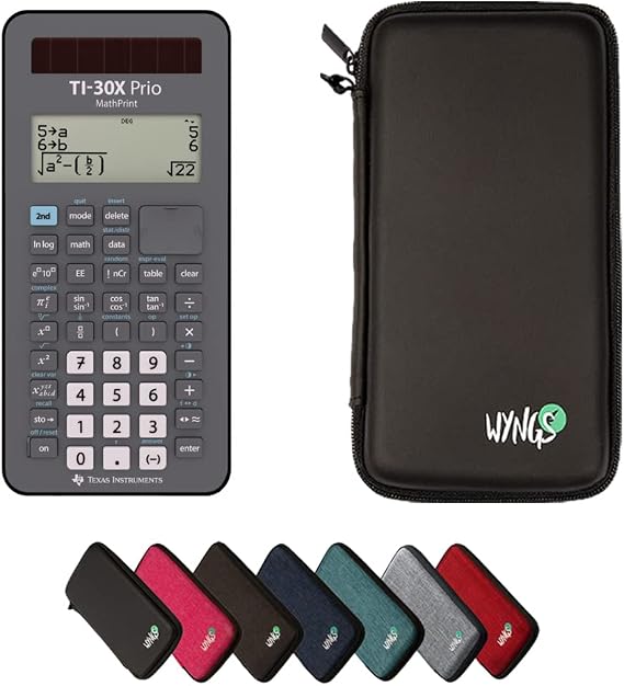 CALCUSO Basic Set Black with Calculator TI-30X Prio MathPrint