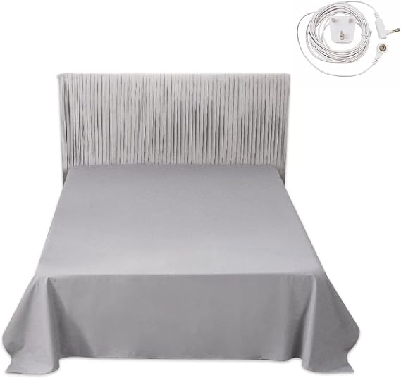 Grounding Flat Sheet for Earthing 5% Pure Silver 95% Cotton EMP Protection Improve Sleep Natural Wellness