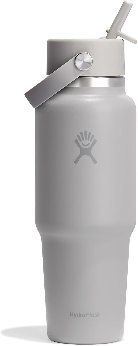 Hydro Flask - Travel Bottle 32oz - Insulated Stainless Steel Water Bottle with TempShield Vacuum Insulation and Leak-Proof Flex Straw Cap - Birch