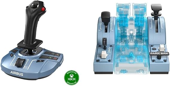 国内正規品Thrustmaster スラストマスター TCA Sidestick X Airbus Edition, Airbus+TCA Quadrant Airbus Edition フライトシミュレーター用 スロットルクアドラント