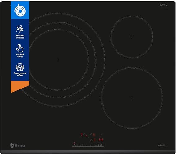 Balay, Induction hob, 60 cm, Zone 32 cm, Black, 3EB967FR [Energy Class C]