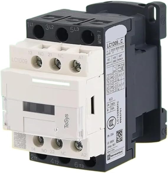 Contactor 220v AC Three-Pole 3P 3 Phase 3-Pole 50/60Hz LC1D25 LC1D32 LC1D38 Coil Voltage 24v 110V 220V 380 1Pcs(LC1D12C,220V)