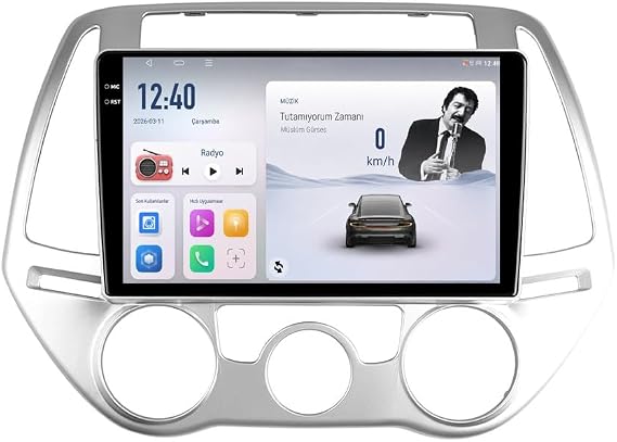 9 İnç Android Multimedya CarPlay Android Auto Navigasyon Kameralı 4GB RAM 32GB - Hyundai i20 2012-2014 ile uyumlu