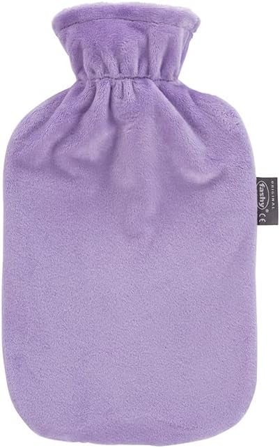 Fashy Hot Water Bottle with Fleece Cover Lilac 2 L