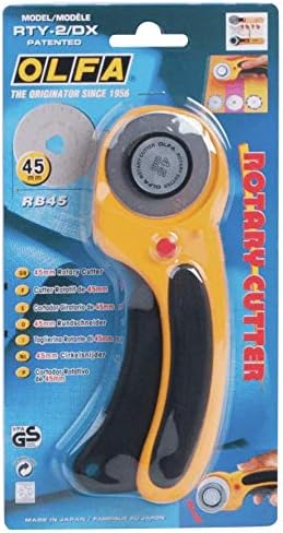 Olfa 45mm Ergonomic Rotary Cutter with 45mm Endurance Blade Included