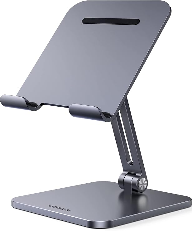 UGREEN Tablet Standı Alüminyum Ayarlanabilir Tablet Tutacağı iPad ile Uyumlu Galaxy Tab (Antrasit)