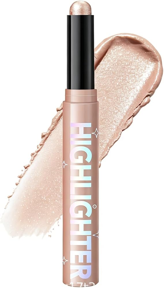 Cream Highlighter & Contour Stick, Dual-Use Face and Body Shimmer Makeup, Silky Smooth Extended Wear Moisture-Resistant Sculpting Stick for Luminous Glow & Defined Features (#3, 2G)