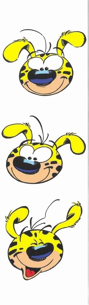 Paper Bookmark Marsupilami, funny portraits (50x170mm)