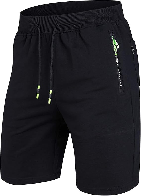 ZOXOZ Shorts for Men Sport with Zipper Cotton Shorts