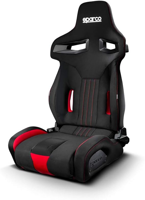 Sparco R333 Black/Red Recliner Sport Seat
