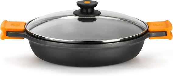 BRA Efficient | Low Casserole Dish 36 cm, Cast Aluminum, Non-Stick [Energy Class A]