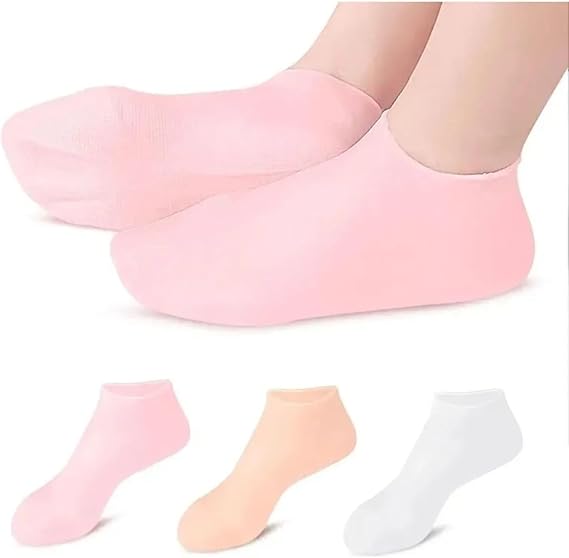 Silikon Ayak Bakım Çorabı, Nemlendirici Jel Destekli, Çatlak Önleyici, Tekrar Kullanılabilir, Unisex