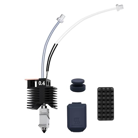 Hot End for Snapmaker U1, 0.4mm Hardened Steel Nozzle Hotend Assembly with Ceramic Heater High-Temp Thermistor Nozzle Wiper Brush & Anti-Leak Pad U1 Hotend Replacement Kit