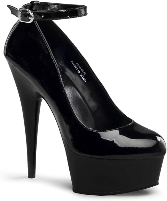 Pleaser DELIGHT-686 Blk Pat/Blk