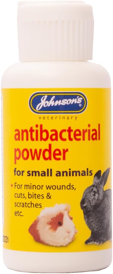 Johnson's Small Animal Anti-Bacterial Powder 20g - Soothes, Promotes Healing for Minor Wounds & Cuts