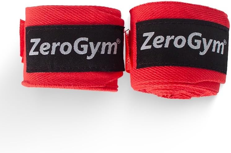 Zerogym Boks Bandajı, Muay Thai Kickbox Bandajı, Çift, 2m Kırmızı