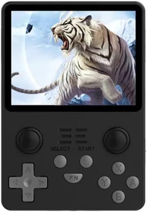 Powkiddy RGB20S Handheld Retro Game Console Built-in 15,000 Games 64G 3.5 Inch IPS Screen Open Source System (Black)
