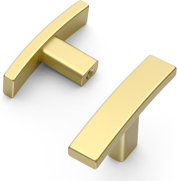 Amerdeco 10 Stück Möbelknöpfe Schrankknöpfe Matt Gold Schubladenknöpfe Knauf Für Schrank Türknauf Kommodenknöpfe Schrankknöpfe UK0088