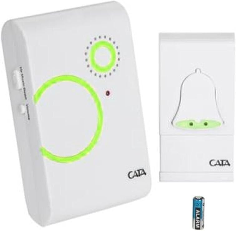 Cata Ct-101 Kablosuz Uzaktan Kumandalı Kapı Zili Hasta Çağrı Cihazı 50-100 Mt