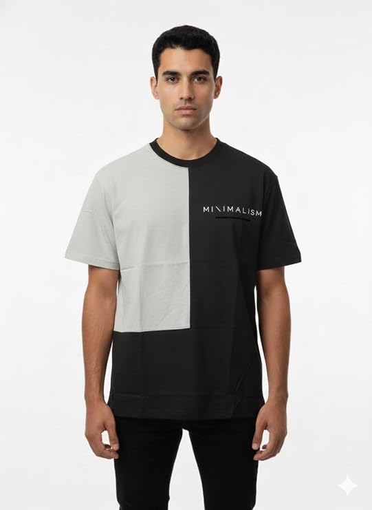 Oversize tşört düz yaka%100 pamuk