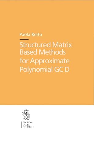 Structured Matrix Based Methods for Approximate Polynomial Gcd: 15
