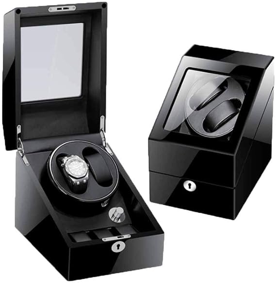 Mechanical Watch Automatic Box,Box for 2 Rotating Storage and 3 Watch Storage Bit Display Case 5 Rotation Modes Quiet Motor Watch Winder
