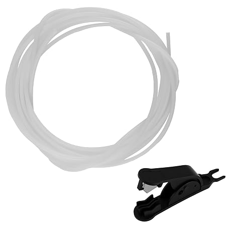 PTFE Tube for Bambu Lab A1, 2.5mm ID 4mm OD PTFE Tubing for 1.75mm Filament, 5M Teflon Tube with Cutter, Compatible with P1P P1S X1C Creality K1 Ender 3 V3