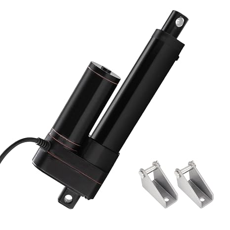 JQDML 100mm 4" Stroke Linear Actuator 12V Heavy Duty 3000N IP65 Waterproof