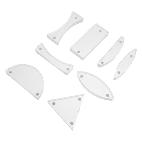 Optics Set Experiment Lens 8pcs with Physics Kit Including Prism and Semi-circular Lens, Lightweight Ray Optics Tools for Demo Kits and Hands-on Classroom Science