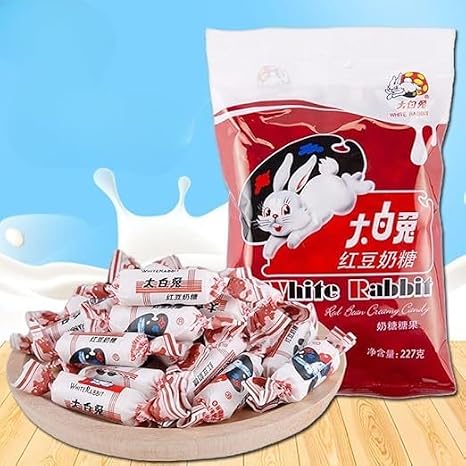 Chinese Classic Characteristic Assorted White Rabbit Milk Sugar Caramel Corn Chocolate Mint Azuki Yogurt Flavor Caramel Flavored Flavor Corn Chocolate Mint Soy Yogurt Flavor Toffee Gummies, Chinese