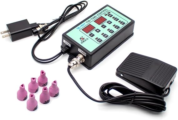Toplionace SL-KV7 Argon Arc Welding Time Pulse Regulator with Pedal, Cold Welding Machine for Stainless Steel DIY Modified Cold Welding Machine (with Pedal, SL-KV7)