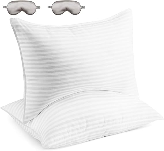 Pillow, 2 Pack Anti-Snoring Pillows, Orthopedic Cervical Neck Support Pillow for Side & Back Sleepers, Ergonomic Sleeping Pillows for Better Rest (King-19"*34")