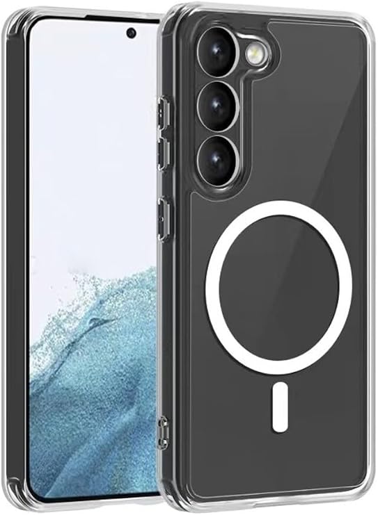 Samsung Galaxy S21 İle Uyumlu Magesafe Wireless Şarj Özellikli Şeffaf Silikon Kılıf,Şeffaf