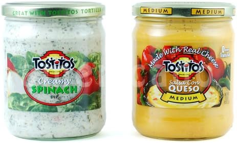 Tostitos Dip for Chips, Set of 2 Choose Tostitos Dips 2 Set Creamy Spinatch, Salsa Con Keso, 1 Each Parallel Import Goods