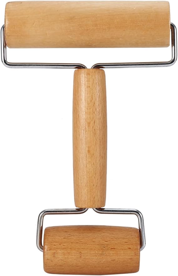Pie Rolling Roller, Kleines Nudellz Igroller Lz Rolling, Nudellz Lz, Roller for Baking with Large and Small Rollers, Kitchen Utensil for Dough, Pastry and Pizza, Baking Cooking, Crush Nuts Bread Cr