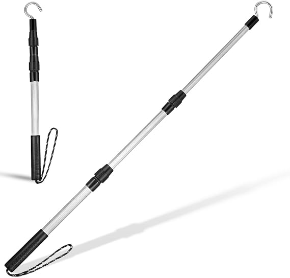 Telescopic Aluminum Alloy Attic Ladder Pull Down Kit with Hook