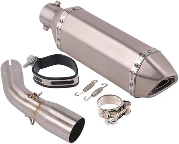 Replace Exhaust 1 Set For Suzuki SV650X SV650 SV 650 2016 2017 2018 2019 2020 Motorcycle Exhaust Pipe Muffler Full Removable Silencers(Chrome)