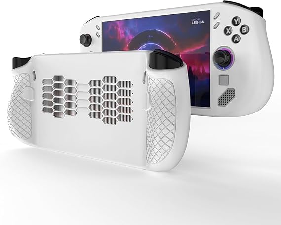 Case Compatible with Lenovo Legion Go S, Anti-Scratch and Shock-Absorption Protective Soft TPU Cover Case-White