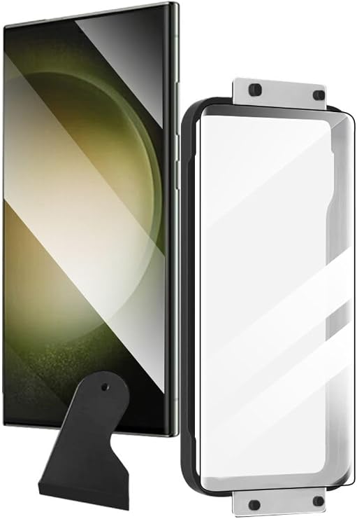 PSR aksesuar Tam Kaplayan Uygulama Aparatlı Esnek Kırılmaz Ekran Koruyucu Samsung Galaxy S23 Ultra ile uyumlu