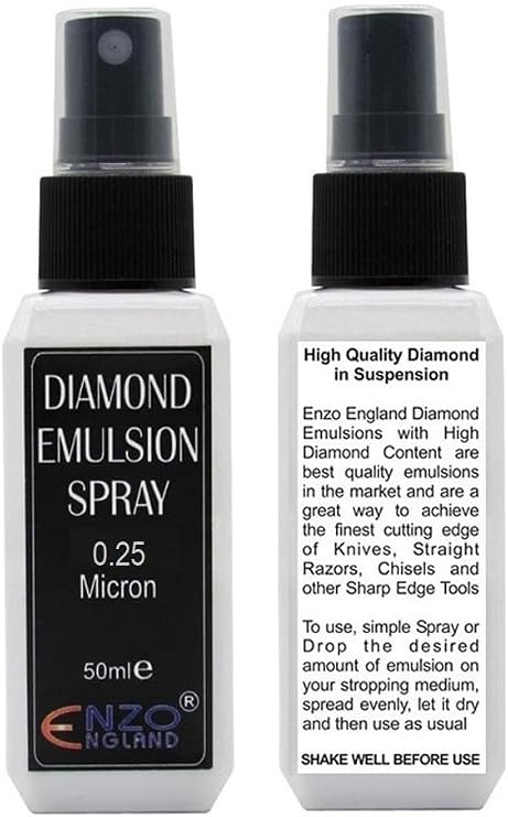 50ml Poly Diamond Stropping Emulsion Premium Quality Diamond Suspension Knife Sharpener Poly Diamond Spray 0.5, 0.25, 1.0, 2.0 & 4.0 Micron (0.25 Micron)