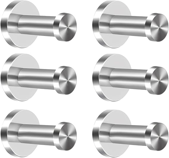 Robe Hook 6pcs 304 Stainless Steel Coat Hooks Door Hooks Chrome