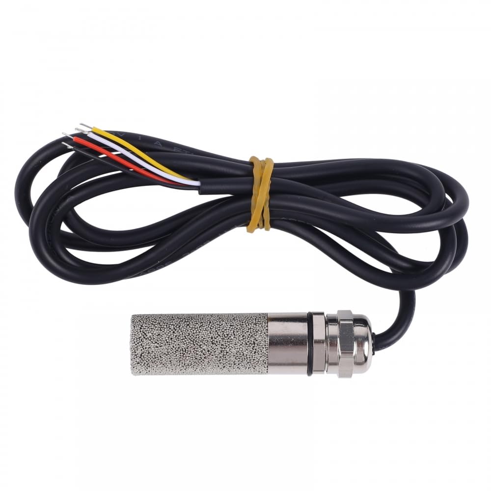 RS485 Temperature Humidity Sensor Transmitter,DC 5V-28V Collector Module XY-MD04 Metal Waterproof Probe for Control Room Intelligent Office Building Greenhouse