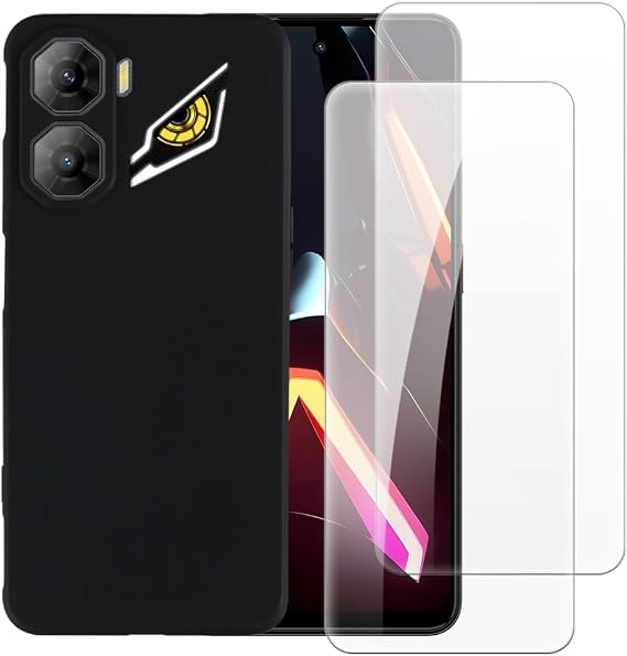 Shantime Case and Screen Protector for Nubia Neo 3 5G - Black