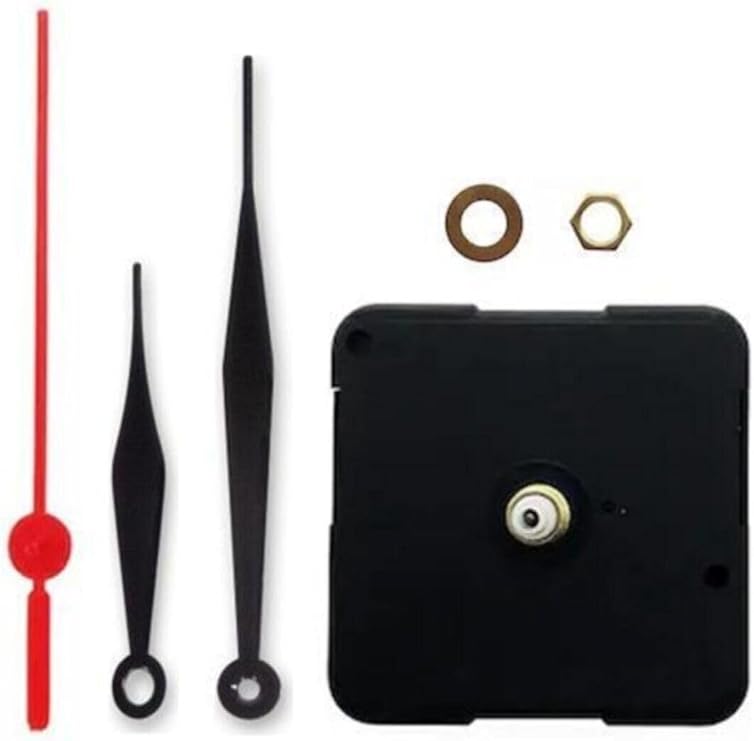 Hobialem 1 Adet, Duvar Saat Mekanizması, 10 Mm Şaft, Sessiz, Saat Motoru, Metal Akrep, Yelkovan, Saniye
