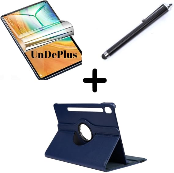UnDePlus Samsung Galaxy Tab S10 Lite S10 FE S9 FE S9 11inç ile uyumlu Kılıf Dönen Tablet Kilifi Ekran Koruyucu+Kalem(12.4inç Değildir)