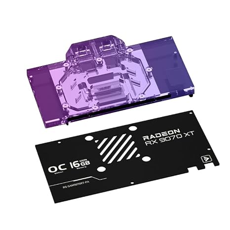 銅 GPU 水冷却ブロック GPU ウォーターブロック グラフィックスカード 水冷却ブロック サファイアRadeon RX 9070 XT Metal 16G D6用