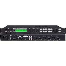 Audio Processor with Digital Reverberation, Anti-howling, HD LCD Screen, Adjustable Volume, Connects Up to 3 Microphones, Ideal for Performance and Stage Amplifier
