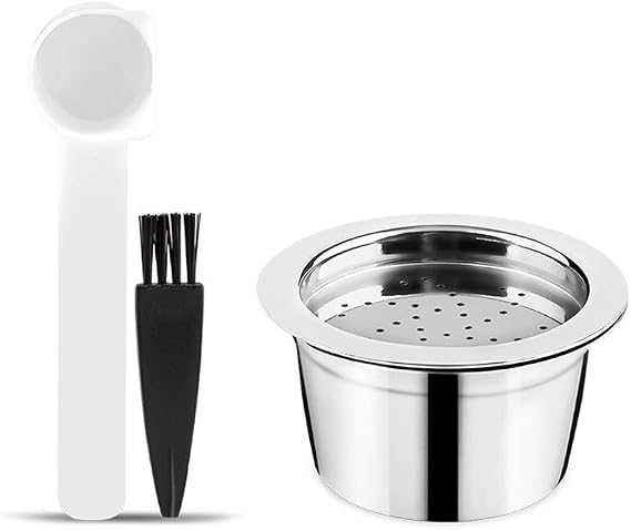 i Cafilas Refillable Kfee Coffee Capsule Stainless Steel Reusable Refill Capsule Coffee Filter for Caffitaly Tchibo Cafissimo Aldi Expressi Coffee Capsule (Capsule)