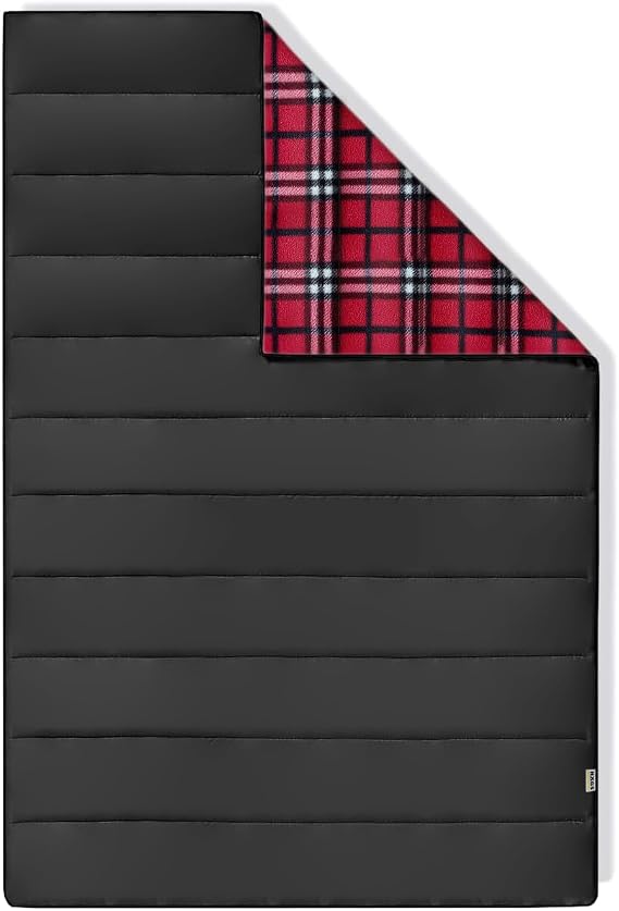 Haegs Flanel Kamp Battaniyesi, Seyahat Yorganı Dış Mekan Hafif Kompakt Outdoor Malzemeleri Kamp Çadır Karavan Battaniye 215-150 cm Siyah