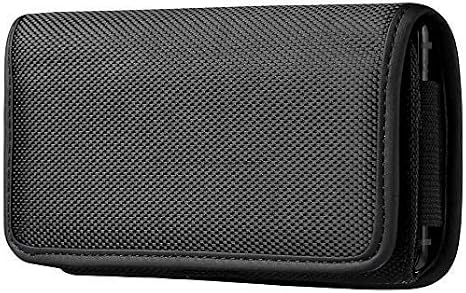 Doogee Y7 Plus / Y8 Plus用ベルトクリップホルスター ユニバーサルキャンバス携帯電話ホルダーポーチケース ベルトクリップループ付き